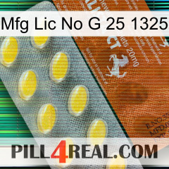Mfg Lic No G 25 1325 42